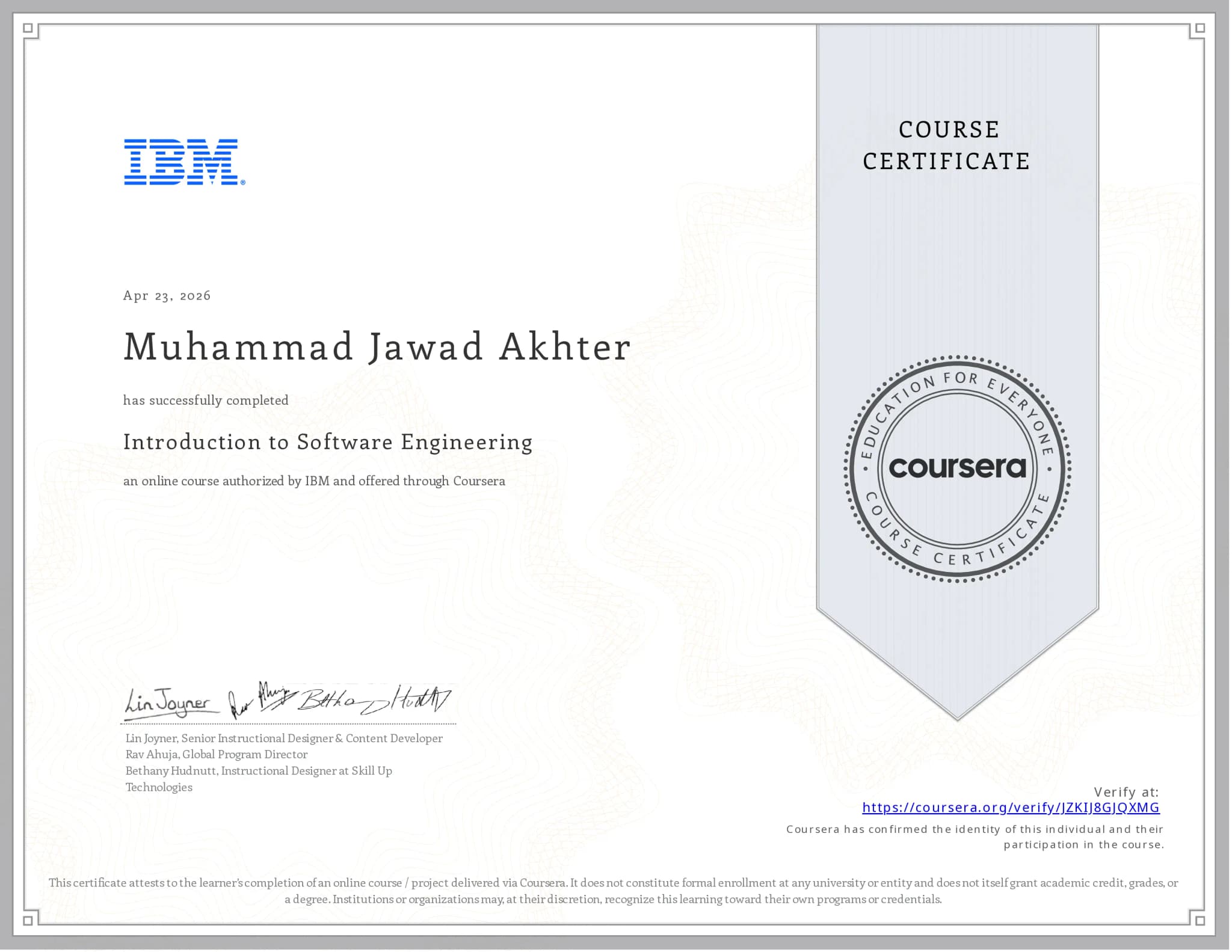 Introduction to Software Engineering